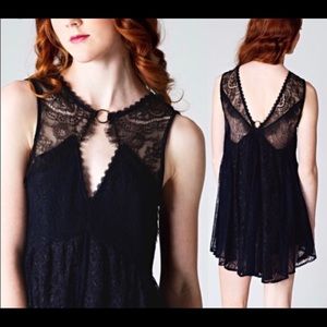 NWT Free People “Don’t You Dare” lace minidress
